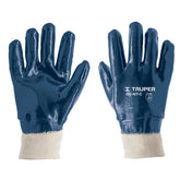 Guantes alodon cubierto de nitrilo con  puño tejido truper